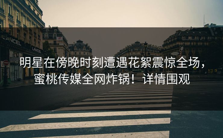 明星在傍晚时刻遭遇花絮震惊全场,蜜桃传媒全网炸锅!详情围观 明星在傍晚时刻遭遇花絮震惊全场,蜜桃传媒全网炸锅!详情围观
