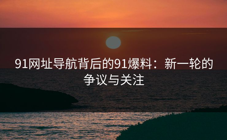 91网址导航背后的91爆料：新一轮的争议与关注